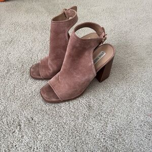 Steve Madden Women's Taupe Suede Block Heels